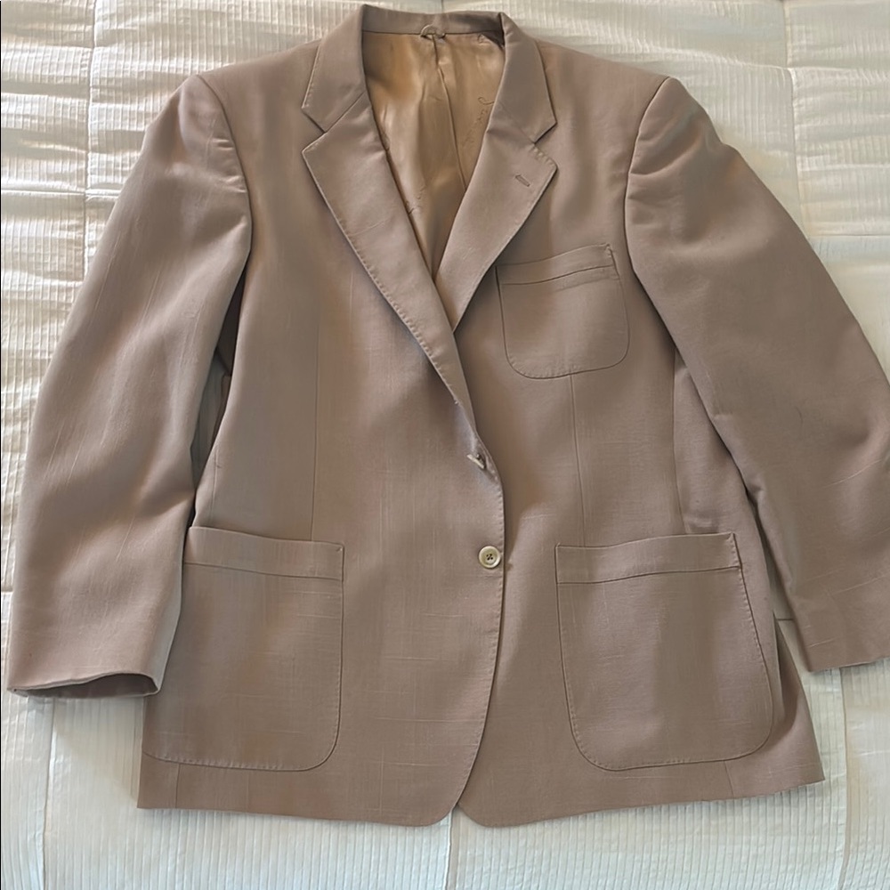 Givenchy Tan Blazer with Notched Lapels